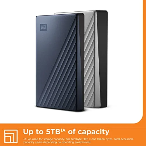 WD My Passport Ultra 4 To Bleu - vue 5