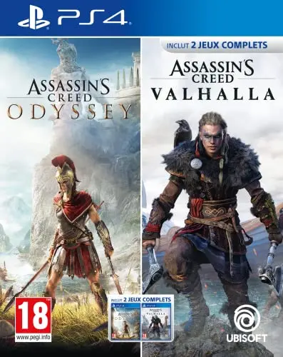 Compilation Assassin's Creed Odyssey + Valhalla PS4