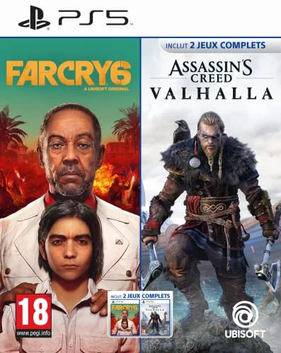 Compilation Assassin's Creed Valhalla + Far Cry 6 PS5