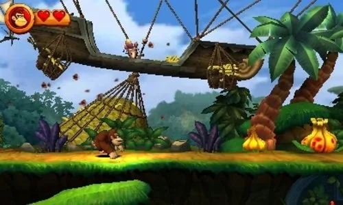 Donkey Kong Country Returns 3D Jeu 3DS - vue 3