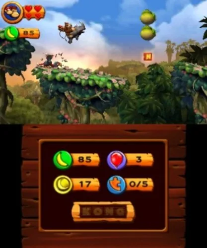 Donkey Kong Country Returns 3D Jeu 3DS - vue 8
