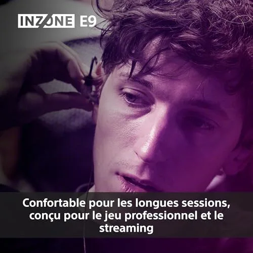 Ecouteurs filaires gaming intra-auriculaires Sony Inzone E9 IERG900W.CE7 Noir - vue 4