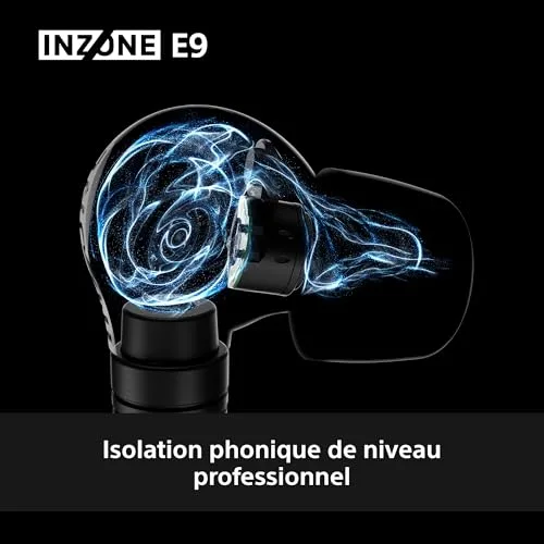 Ecouteurs filaires gaming intra-auriculaires Sony Inzone E9 IERG900W.CE7 Noir - vue 5