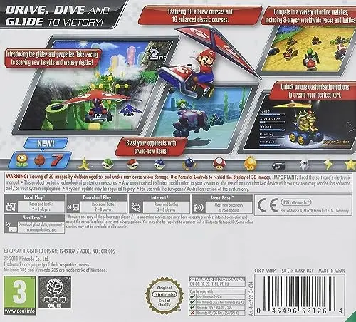 Jeu vidéo - NINTENDO - Mario Kart 7 - 3DS - Licence Mario - Import UK - vue 2