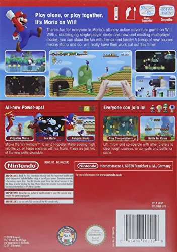 Jeu vidéo - Nintendo - NEW SUPER MARIO BROS - Aventure - Wii - En boîte - vue 2