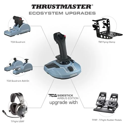 Joystick THRUSTMASTER TCA Sidestick Airbus Edition - Réplique ergonomique du mini-manche Airbus - vue 9