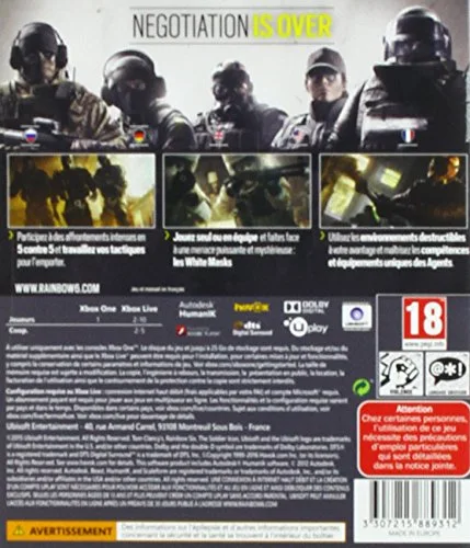 Rainbow Six Siege Jeu Xbox One - vue 2