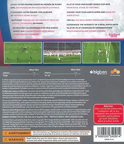 Rugby World Cup 2015 Xbox One - vue 2