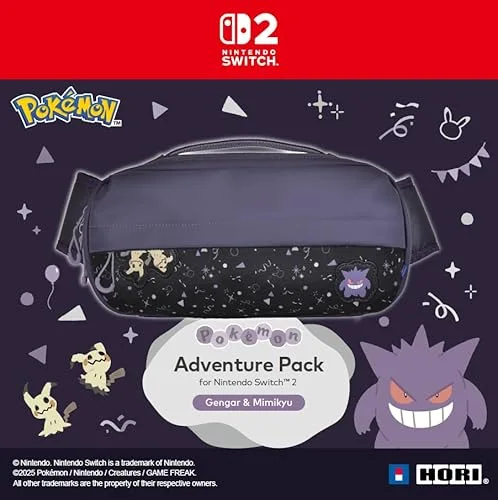 Sac Aventure Pokémon - Nintendo Switch 2 - Hori - Design Gengar & Mimikyu - Bandoulière réglable - vue 5