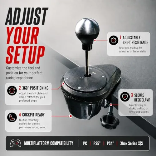 THRUSTMASTER Levier de vitesse TH8A SHIFTER ADD-ON - PC / PS4 / PS5 / Xbox One - vue 7