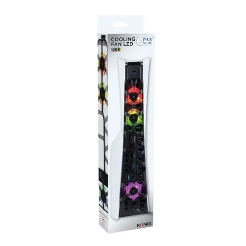 Ventilateur de refroidissement - KONIX - PS5 Slim - 21 x 68 x 40 cm - 3 vitesses - Éclairage LED RVB - Port USB 3.0 - vue 8