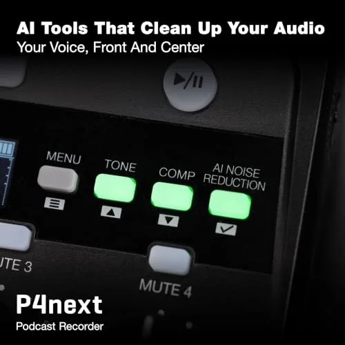 Zoom PodTrak P4next enregistreur podcast - vue 3