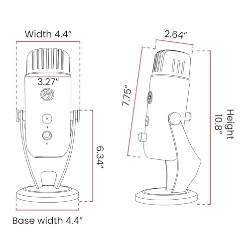 Arozzi Colonna Microphone Rose Or - vue 3
