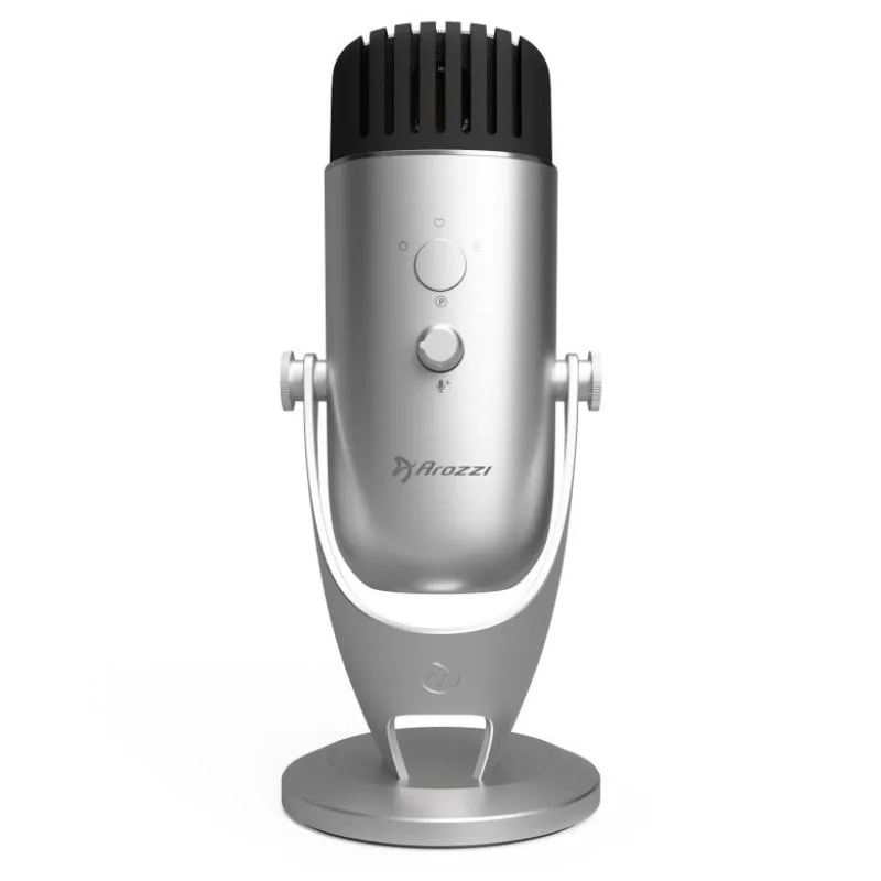 Arozzi Colonna Microphone USB Argent