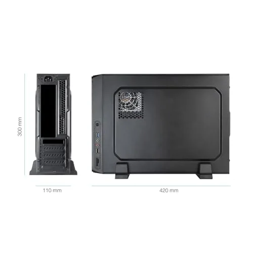 Boîtier Slim Micro-ATX/Mini-ITX - TOOQ - TQC-3007U3C - Alimentation 500W incluse - Noir - USB 3.0 - vue 5