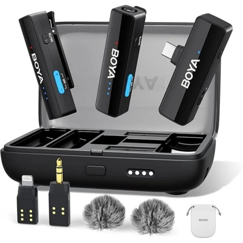 BOYA BOYALINK 2 USB-C Micro Sans Fil Omnidirectionnel