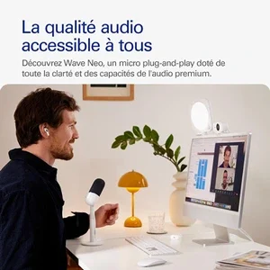 Elgato Wave Neo Microphone USB-C Blanc - vue 1