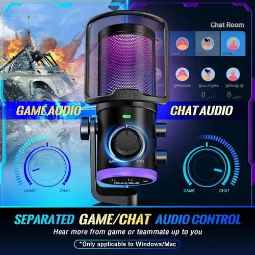 Fifine AM6 AmpliGame - Micro USB RGB Gaming - vue 3