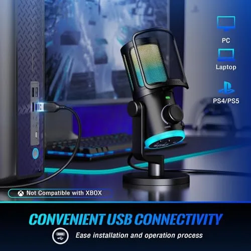 Fifine AM6 AmpliGame - Micro USB RGB Gaming - vue 4