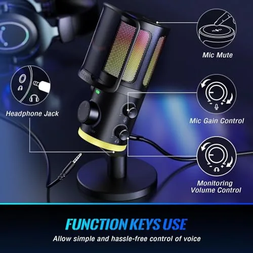 Fifine AM6 AmpliGame - Micro USB RGB Gaming - vue 6