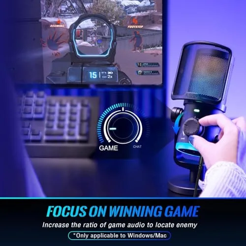 Fifine AM6 AmpliGame - Micro USB RGB Gaming - vue 8