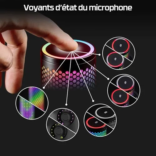 HyperX QuadCast 2 S RGB Microphone USB - vue 3