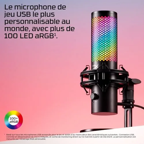 HyperX QuadCast 2 S RGB Microphone USB - vue 5