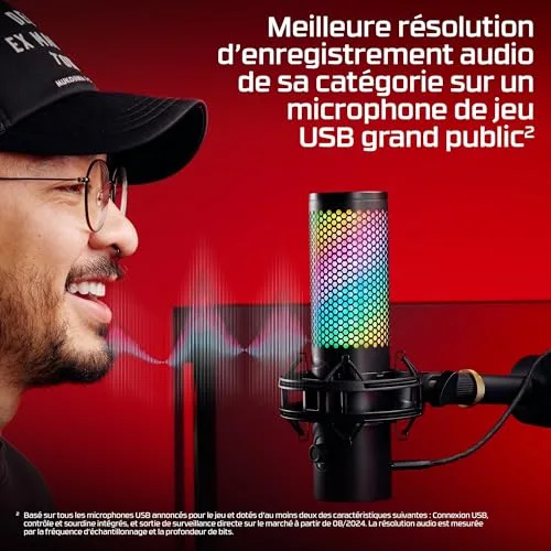 HyperX QuadCast 2 S RGB Microphone USB - vue 8