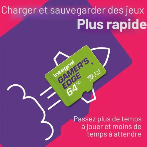 Integral Gamer’s Edge 64 Go microSDXC pour Nintendo Switch - vue 3