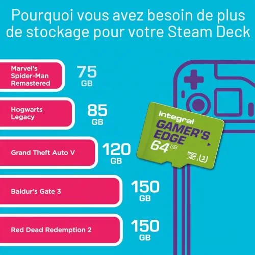 Integral Gamer’s Edge 64 Go microSDXC pour Nintendo Switch - vue 8