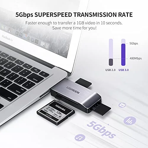 UGREEN Lecteur de carte SD/TF USB 3.0 - vue 3