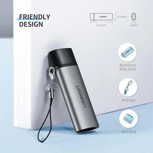 UGREEN Lecteur de cartes USB-C aluminium SD/microSD - vue 7