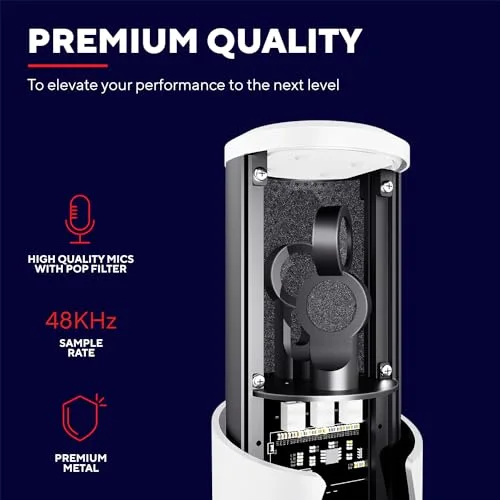 Trust Gaming GXT 258 Fyru USB Cardioïde Blanc - vue 4