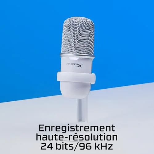 Microphone HyperX SoloCast blanc USB - vue 5