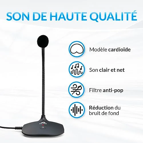 Microphone KLIM Talk Noir USB - vue 4