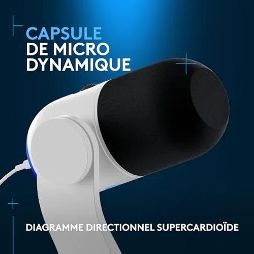 Logitech G Yeti GX micro USB dynamique supercardioïde RVB - vue 2