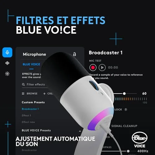 Logitech G Yeti GX micro USB dynamique supercardioïde RVB - vue 4