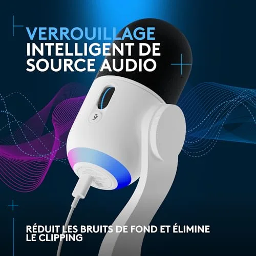 Logitech G Yeti GX micro USB dynamique supercardioïde RVB - vue 5