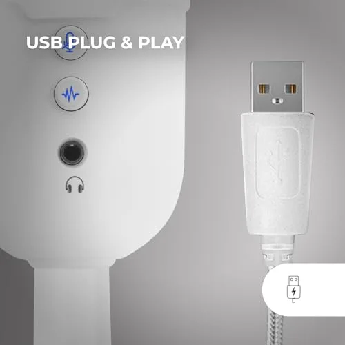 Microphone Mars Gaming MMIC-CX Blanc USB - vue 5