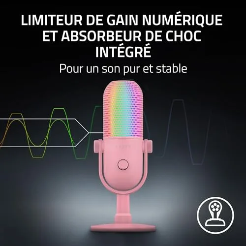 Microphone Razer Seiren V3 Chroma USB Rose - vue 5