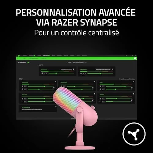 Microphone Razer Seiren V3 Chroma USB Rose - vue 7