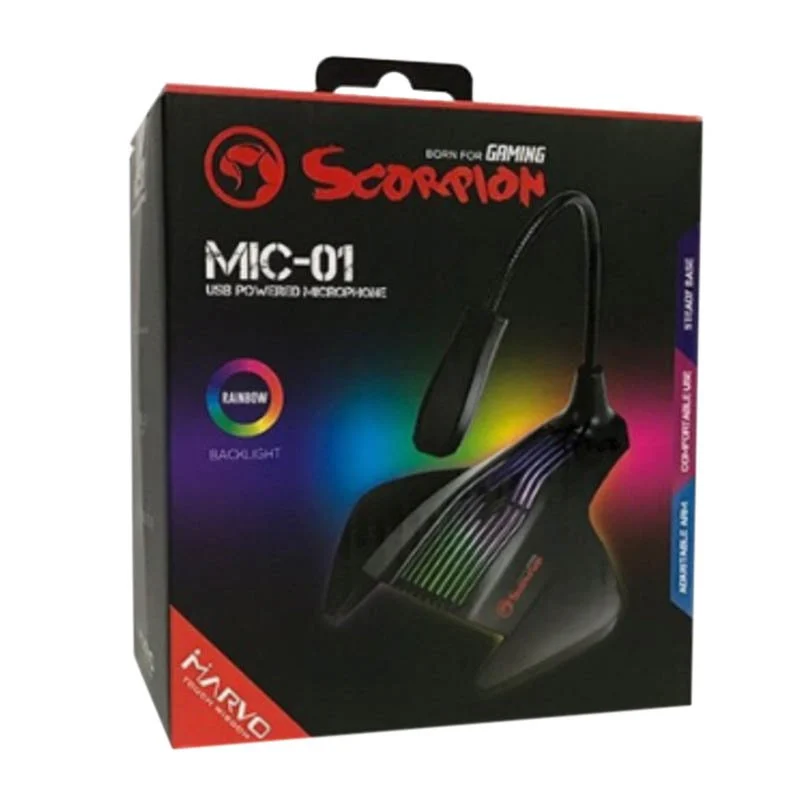 Microphone RVB omnidirectionnel USB Scorpion MA-MIC01 - vue 2