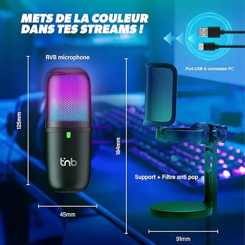 T'nB Influence Microphone USB omnidirectionnel sur pied - vue 6