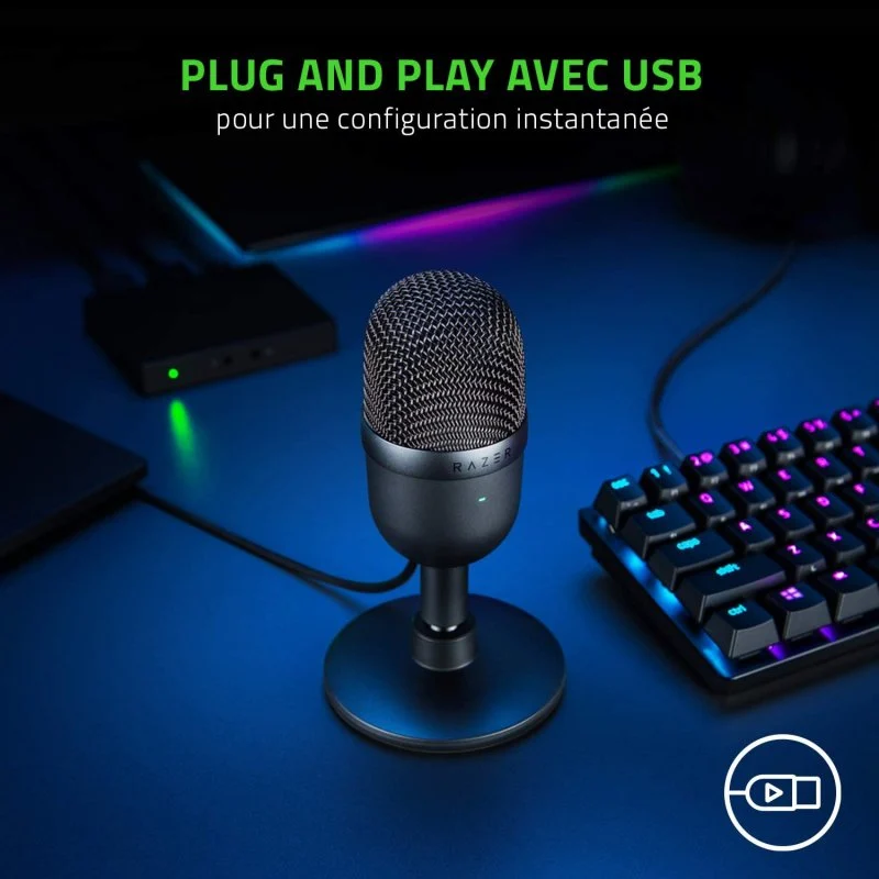 Razer Seiren Mini Noir - vue 3