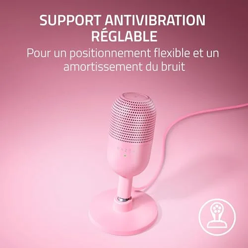 Razer Seiren V3 Mini Micro USB Rose - vue 5