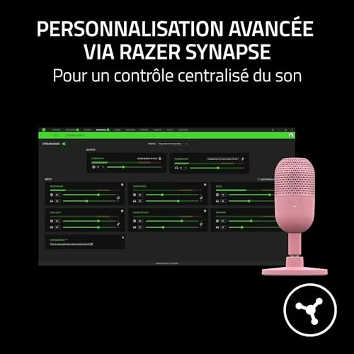 Razer Seiren V3 Mini Micro USB Rose - vue 7