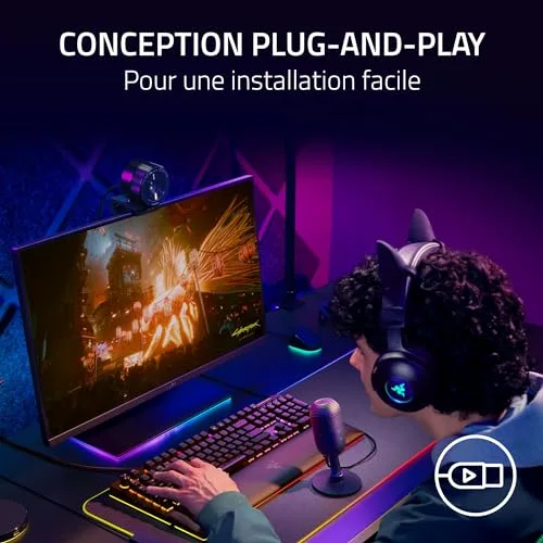 Razer Seiren V3 Mini - Micro USB streaming noir - vue 6