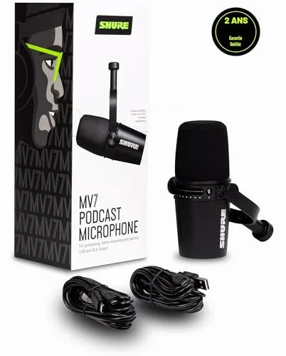 Shure MV7 Microphone dynamique USB/XLR - vue 2