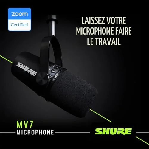 Shure MV7 Microphone dynamique USB/XLR - vue 5