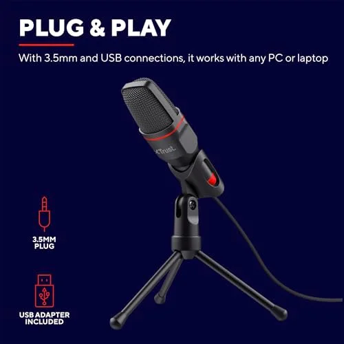 Trust GXT 212 Microphone PC USB - vue 3